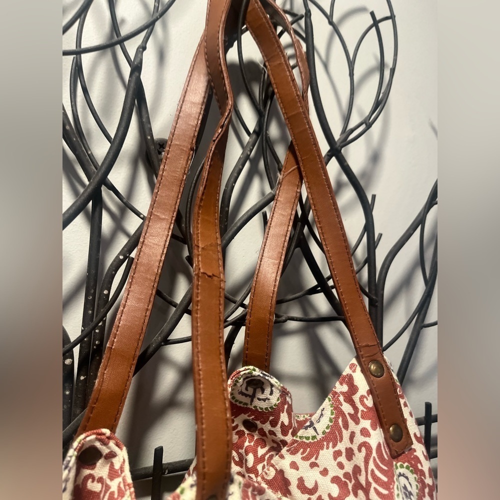 Summer tote bag purse rock flower paper floral - Picture 2 of 3